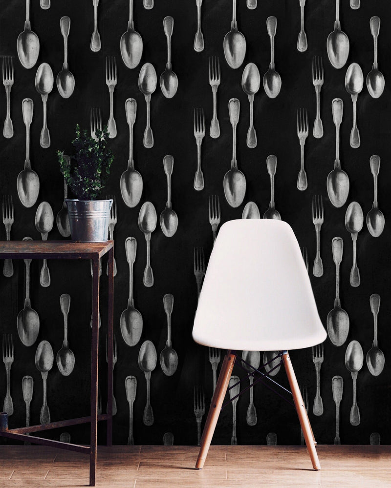 media image for Cutlery Silver Wallpaper from Collection II by Mind the Gap 220