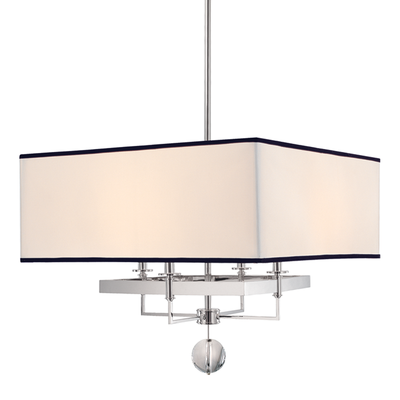 product image of hudson valley gresham park 4 light chandelier with black trim on shade 5646 1 593