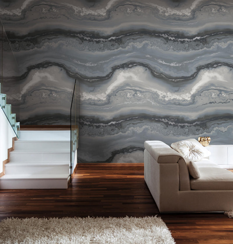media image for Moontide Wallpaper in Blue Agate from the Artisan Digest Collection by York Wallcoverings 244