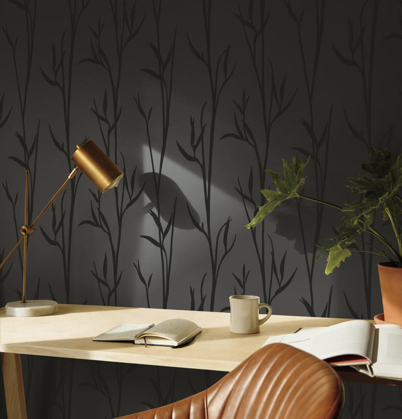 media image for Matcha Wallpaper in Black from the Artisan Digest Collection by York Wallcoverings 230