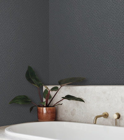 product image of Bede Wallpaper in Black from the Artisan Digest Collection by York Wallcoverings 58