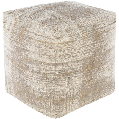 product image of Dalen DAPF-001 Jacquard Pouf in Cream & Taupe by Surya 560