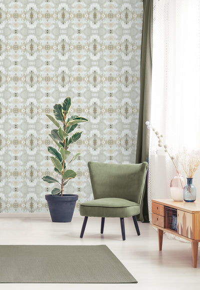 product image for Kaleidoscope Wallpaper in Grey 9