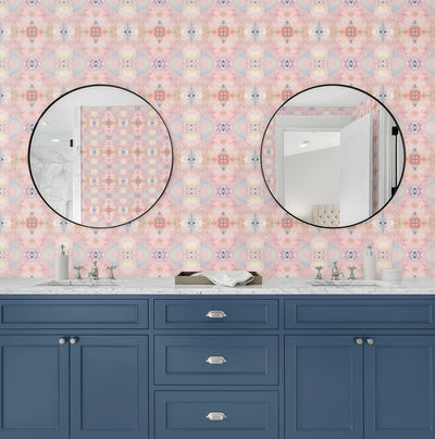 product image for Kaleidoscope Wallpaper in Pink 49