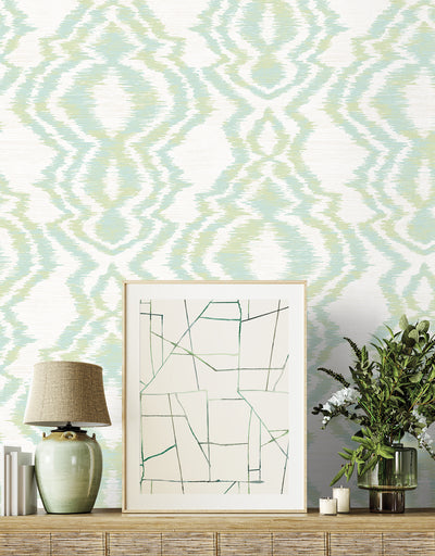 product image for Moirella Wallpaper in Chartreuse 3