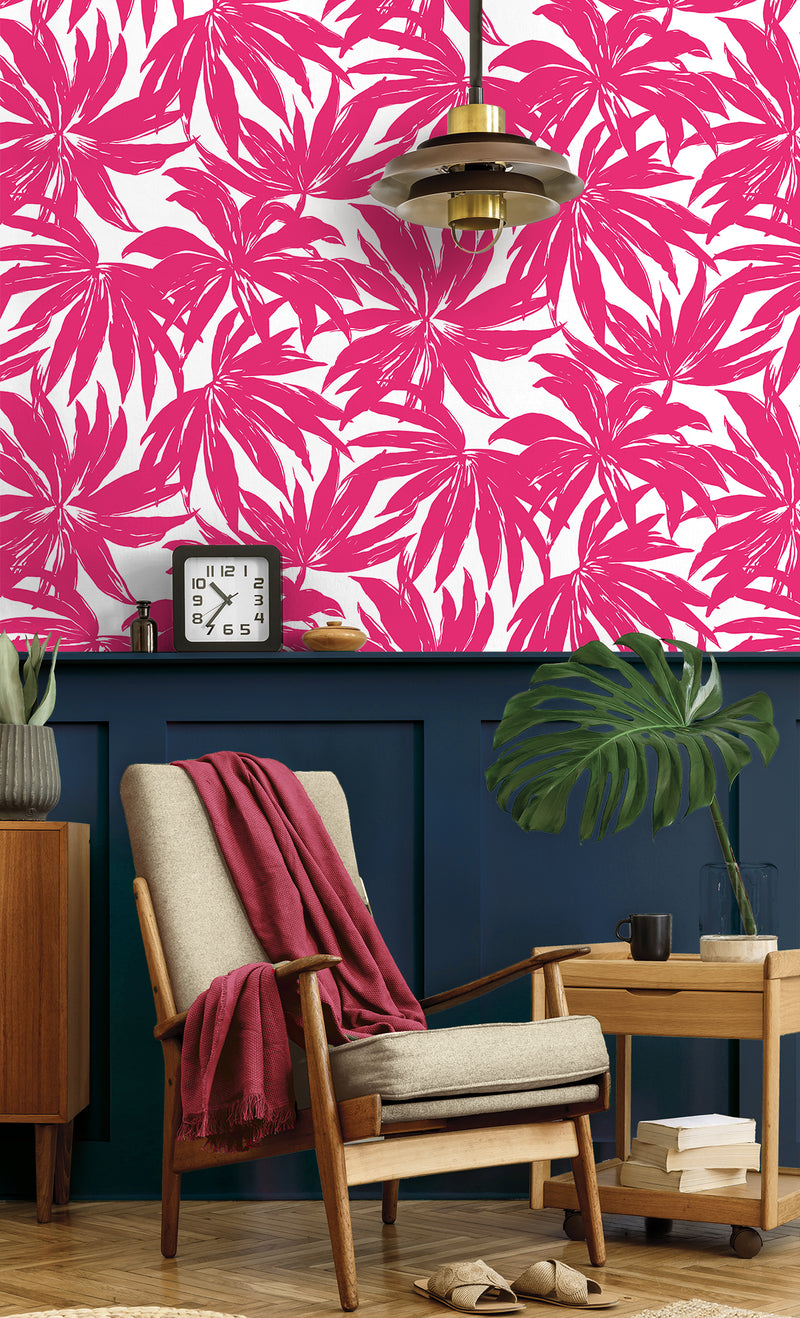 media image for Palma Wallpaper in Hot Pink 263