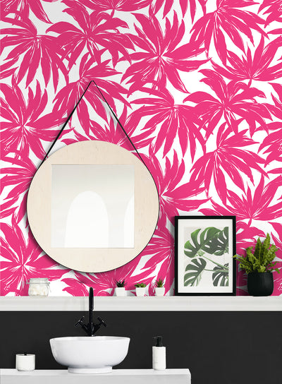 product image for Palma Wallpaper in Hot Pink 73