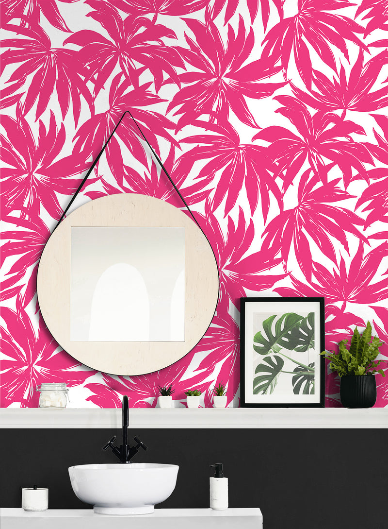 media image for Palma Wallpaper in Hot Pink 225