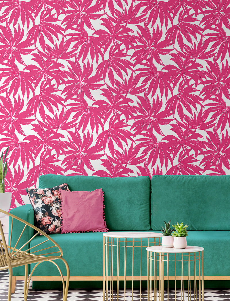 media image for Palma Wallpaper in Hot Pink 286