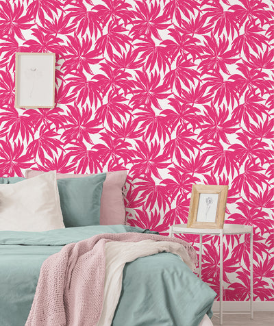 product image for Palma Wallpaper in Hot Pink 31