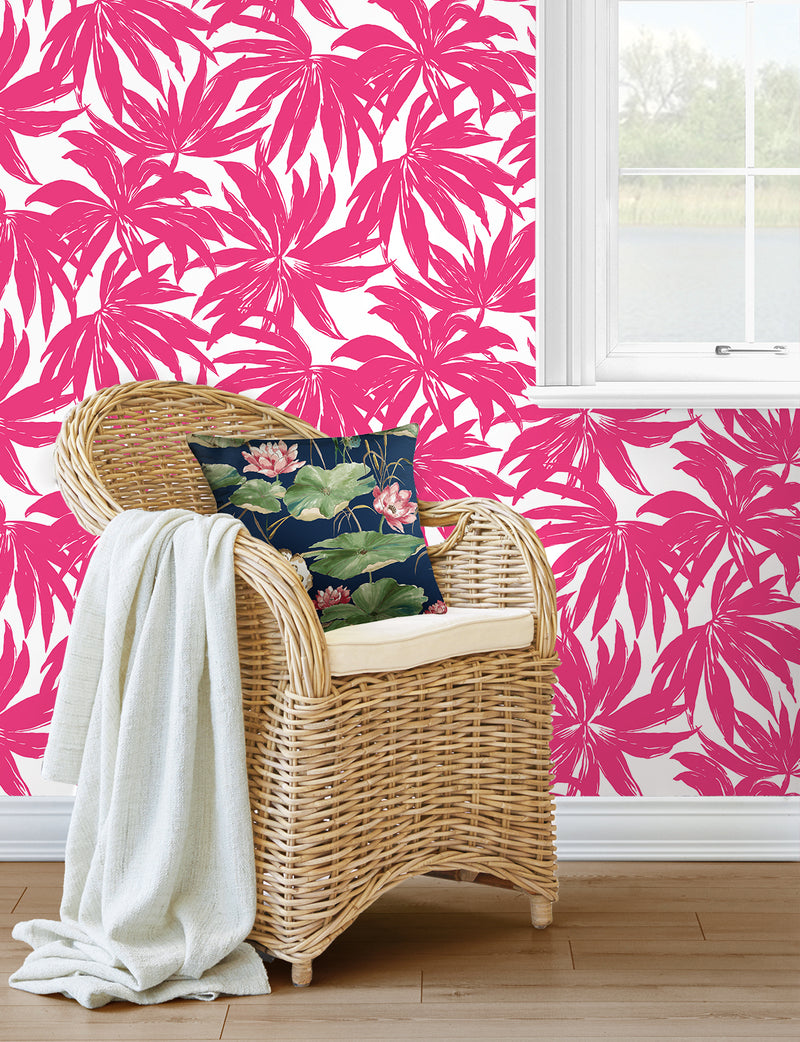 media image for Palma Wallpaper in Hot Pink 256