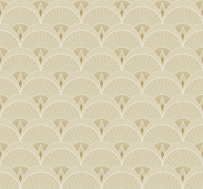 product image of Sample Chrysler Arches Soft Beige Wallpaper from Deco 2 by Collins & Company 55