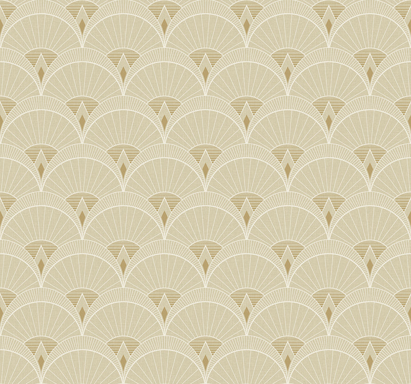media image for Sample Chrysler Arches Soft Beige Wallpaper from Deco 2 by Collins & Company 275