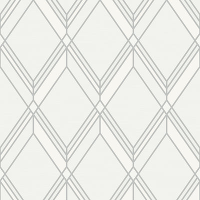 product image for Brooklyn Diamond Metallic Silver Wallpaper from Deco 2 by Collins & Company 64