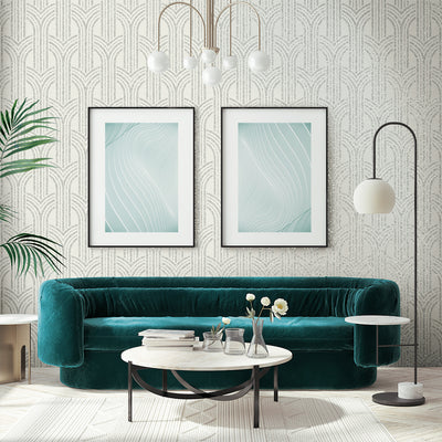 product image for Broadway Arches Chrome Wallpaper from Deco 2 by Collins & Company 55