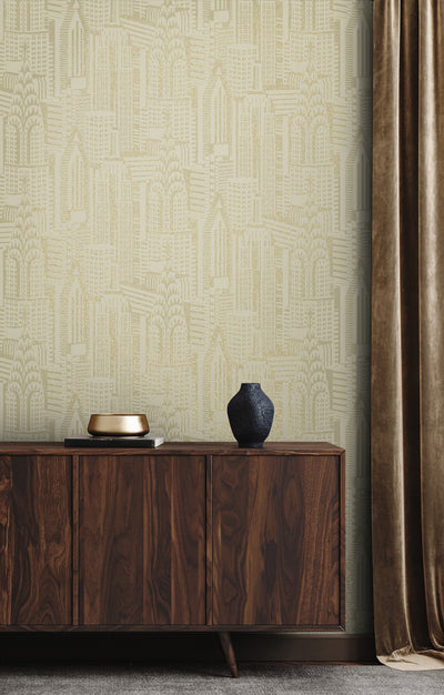 product image for Manhattan Skyline Aurum Wallpaper from Deco 2 by Collins & Company 88