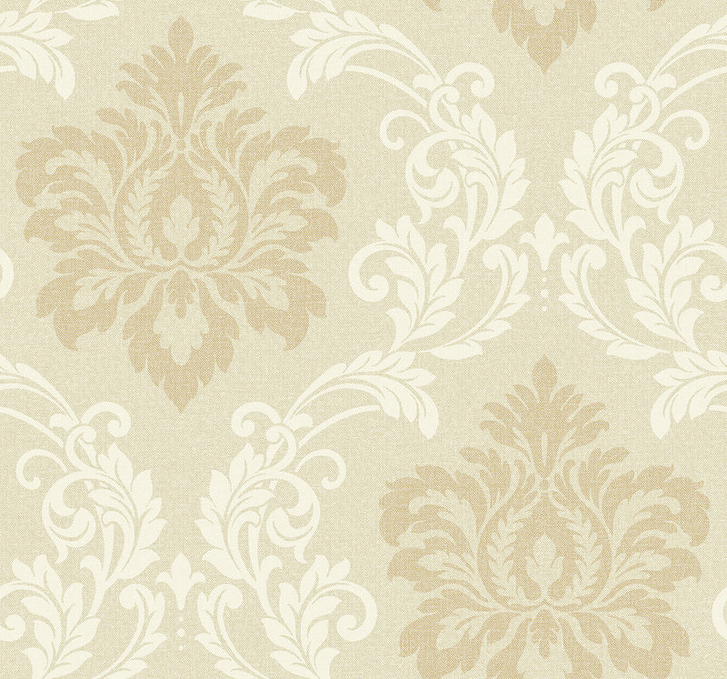 media image for Deco Damask Linen Wallpaper from Deco 2 by Collins & Company 299