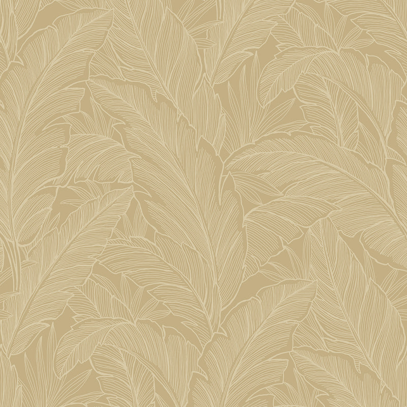 media image for Deco Banana Leaf Old Gold Wallpaper from Deco 2 by Collins & Company 21