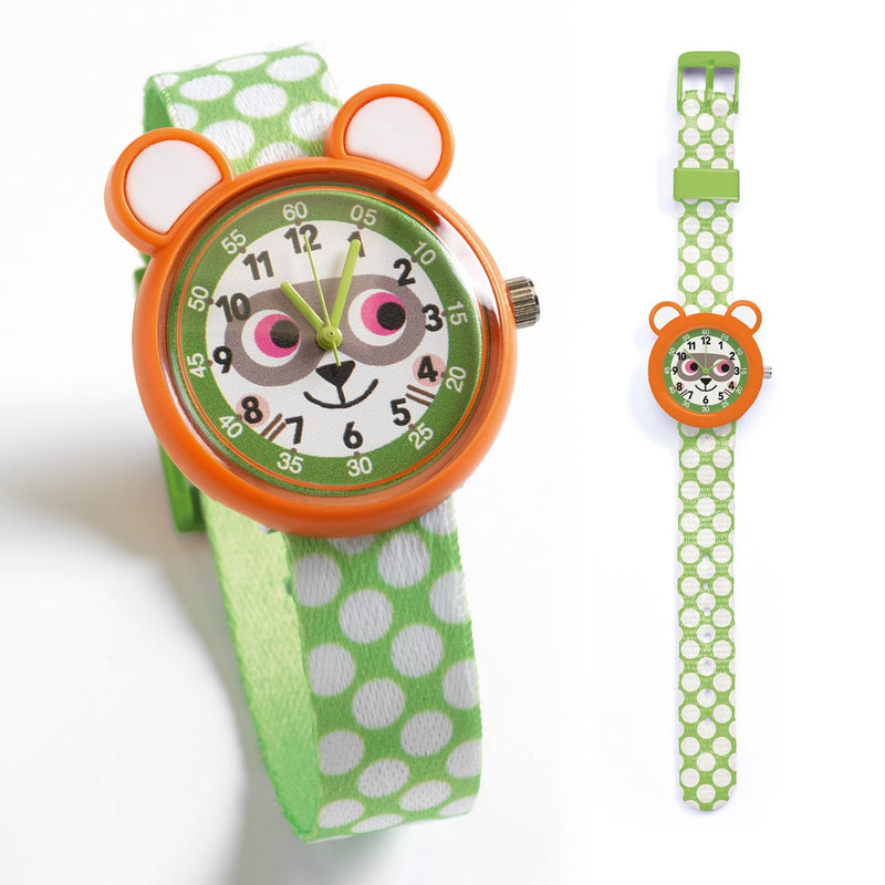 media image for raccoon ticlock childrens watch by djeco dd00427 1 228