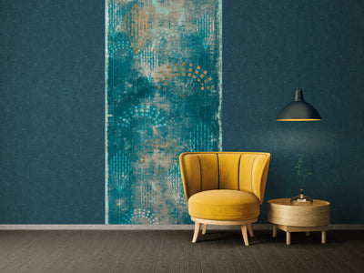 product image of Stylized Blue Flower Wall Mural from the Absolutely Chic Collection by Galerie Wallcoverings 544