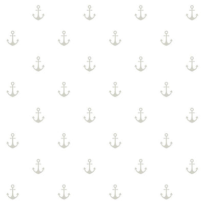 product image for Morton Grey Anchors Wallpaper from Design Department by Brewster 21