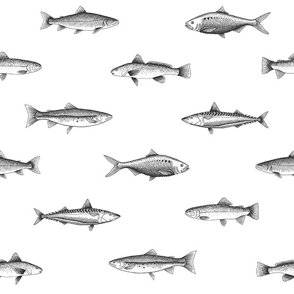 media image for sample fiyero off white fish wallpaper from design department by brewster 1 210