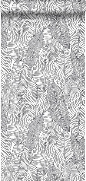 media image for Thuy Grey Banana Leaves Wallpaper from Design Department by Brewster 289