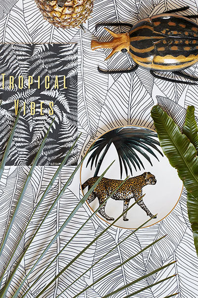 product image for Thuy Grey Banana Leaves Wallpaper from Design Department by Brewster 0