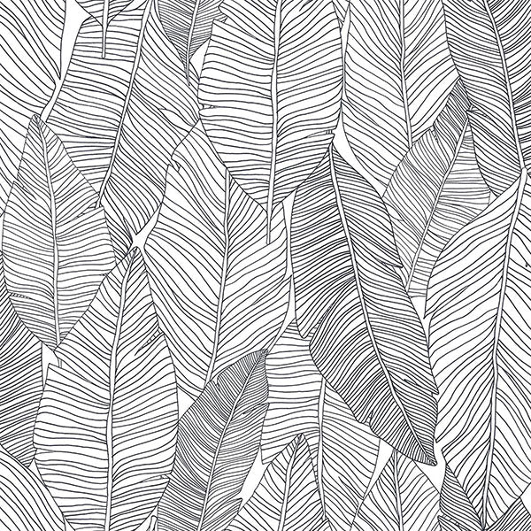 media image for Thuy Grey Banana Leaves Wallpaper from Design Department by Brewster 282