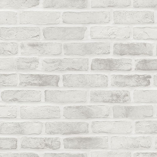 media image for Burnham Grey Brick Wall Wallpaper from Design Department by Brewster 220