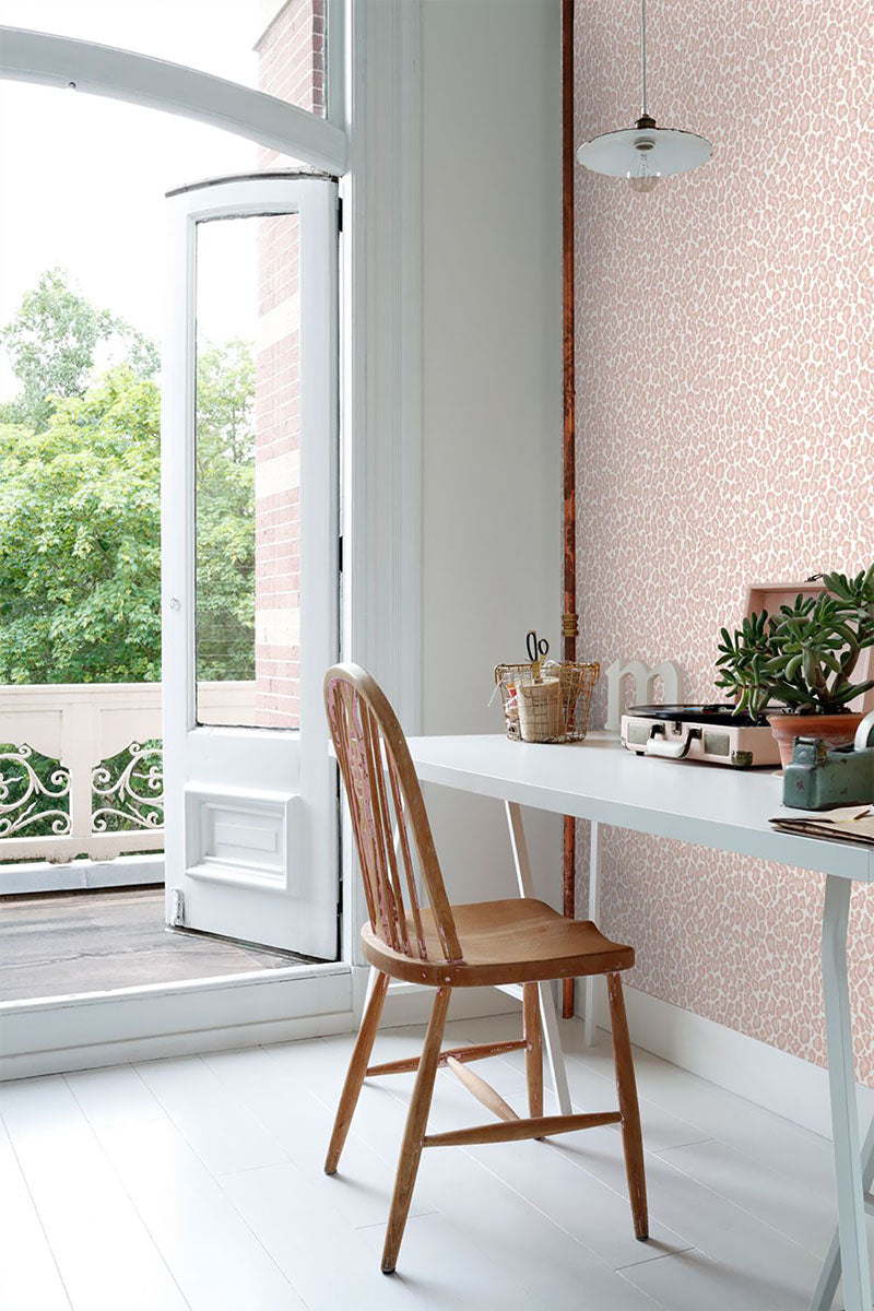 media image for Cicely Pink Leopard Skin Wallpaper from Design Department by Brewster 221
