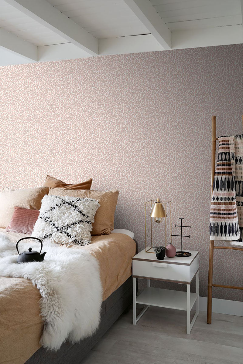 media image for Cicely Pink Leopard Skin Wallpaper from Design Department by Brewster 239