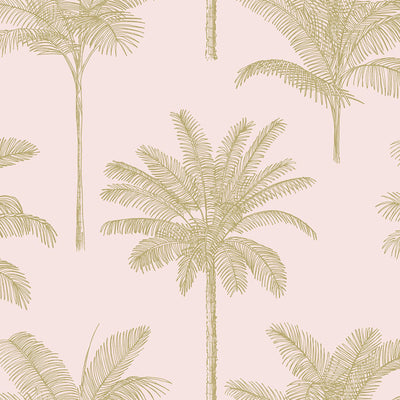 product image of Taj Blush Palm Trees Wallpaper from Design Department by Brewster 55
