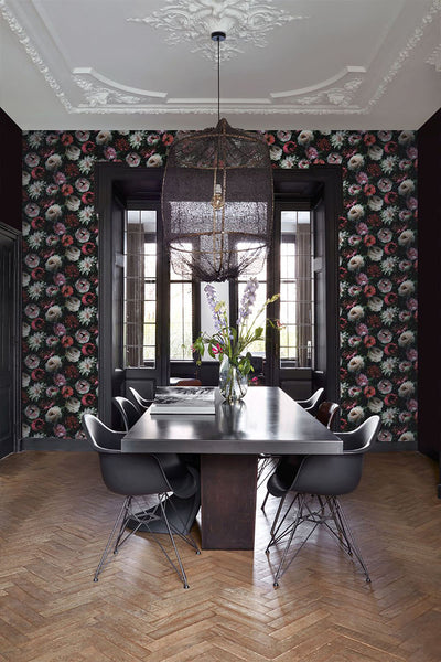 product image for Contessa Ruby Flowers Wallpaper from Design Department by Brewster 83