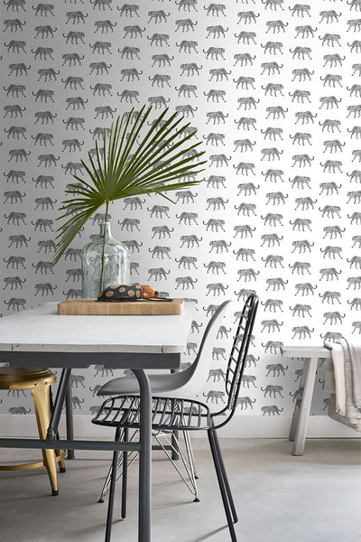 product image for Prowl White Jaguars Wallpaper from Design Department by Brewster 27