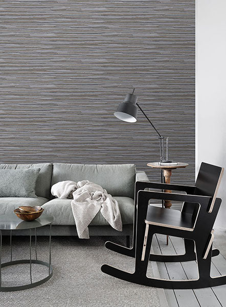 media image for Cabana Taupe Faux Grasscloth Wallpaper from Design Department by Brewster 253