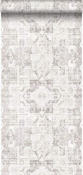 product image for Desmond Beige Distressed Medallion Wallpaper from Design Department by Brewster 79