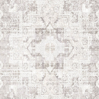 product image of Desmond Beige Distressed Medallion Wallpaper from Design Department by Brewster 511