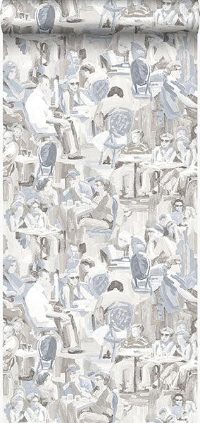 product image for Wunderkammer Neutral Café Wallpaper from Design Department by Brewster 80