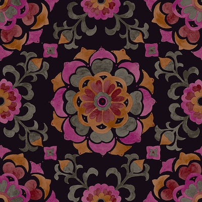 product image of sample tracy multicolor medallion wallpaper from design department by brewster 1 565