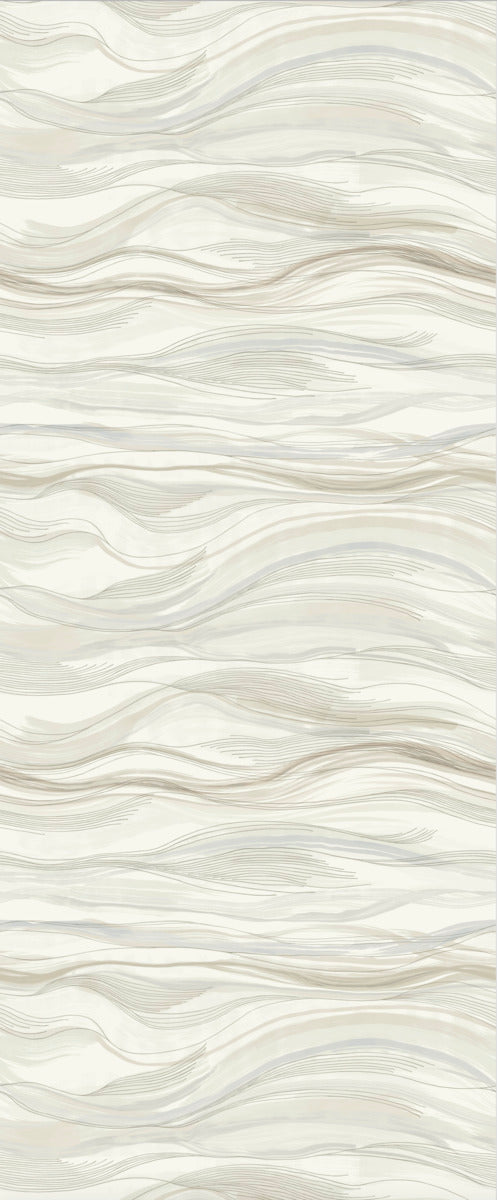media image for Currents Wallpaper Mural in Neutral from the Dazzling Dimensions Vol. 2 Collection by Antonina Vella 229