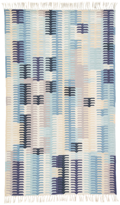product image for Carver Indoor/ Outdoor Abstract Blue & Gray Area Rug design by Jaipur Living 86