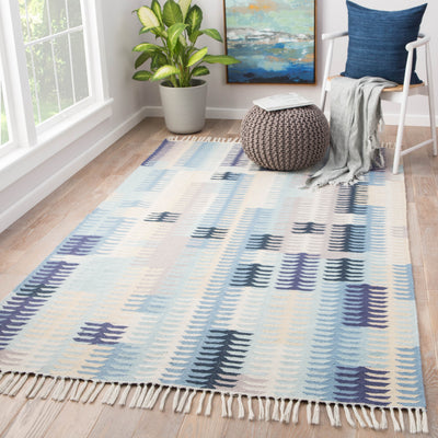 product image for Carver Indoor/ Outdoor Abstract Blue & Gray Area Rug design by Jaipur Living 14