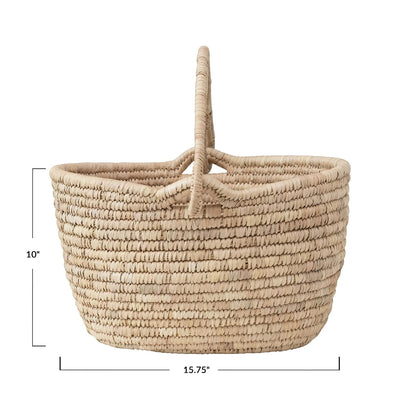 product image for hand woven basket with handle by bd edition df3197 4 98