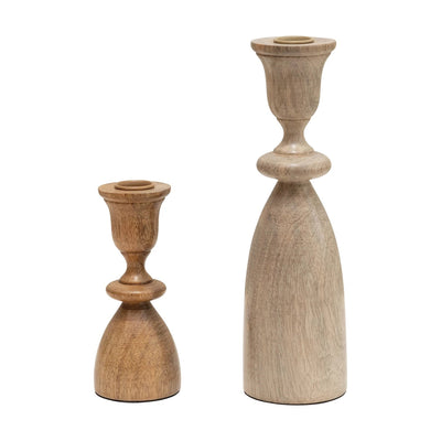 product image of mango wood taper holders set of 2 by bd edition df3554 1 533