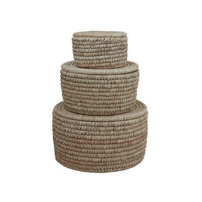 product image for hand woven baskets with lids set of 3 by bd edition df3920 2 55