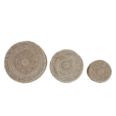 product image for hand woven baskets with lids set of 3 by bd edition df3920 3 48