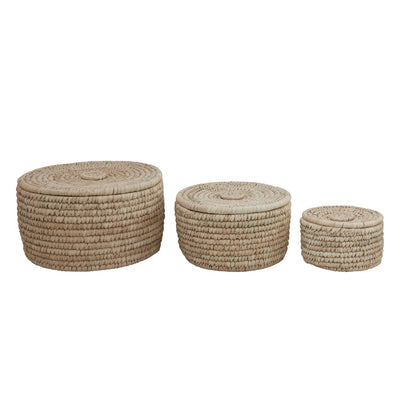 product image for hand woven baskets with lids set of 3 by bd edition df3920 1 29