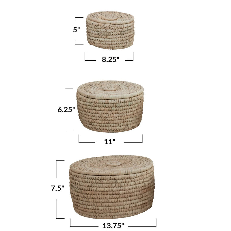 media image for hand woven baskets with lids set of 3 by bd edition df3920 4 284