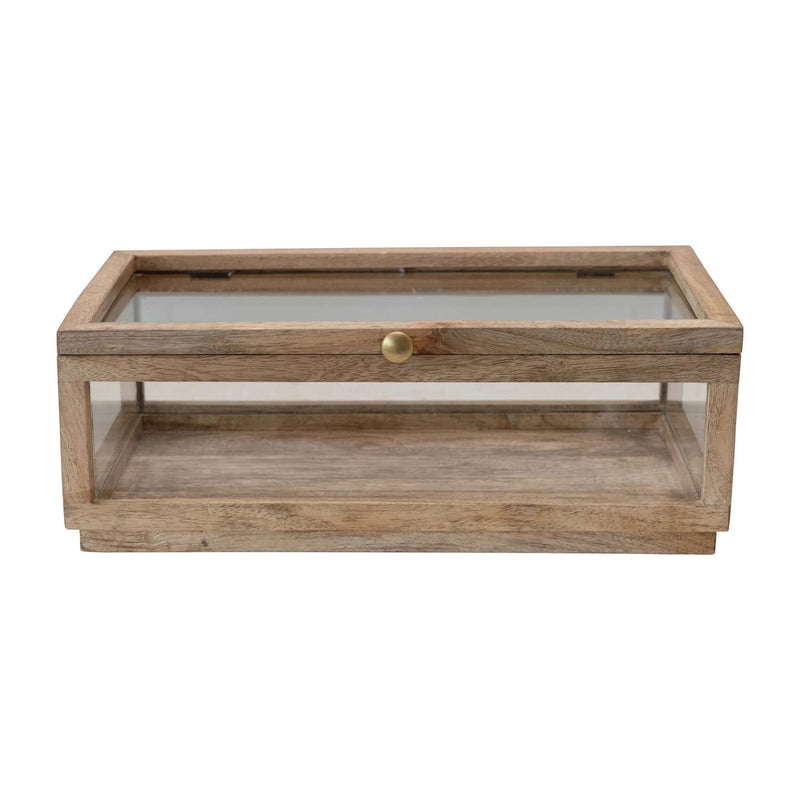 media image for mango wood and glass display box with lid by bd edition df4022 2 272